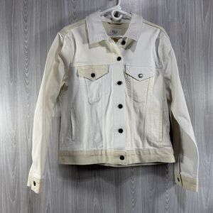 Rails Denim‎ Mulholland Ecru Patchwork Cream Jean Trucker Jacket Women’s Medium